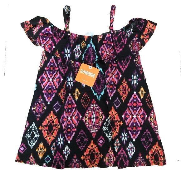 NWT Gymboree Girls Cold Shoulder Tank - Size 7 - Off-Shoulder Top - Island Girl - Picture 1 of 7
